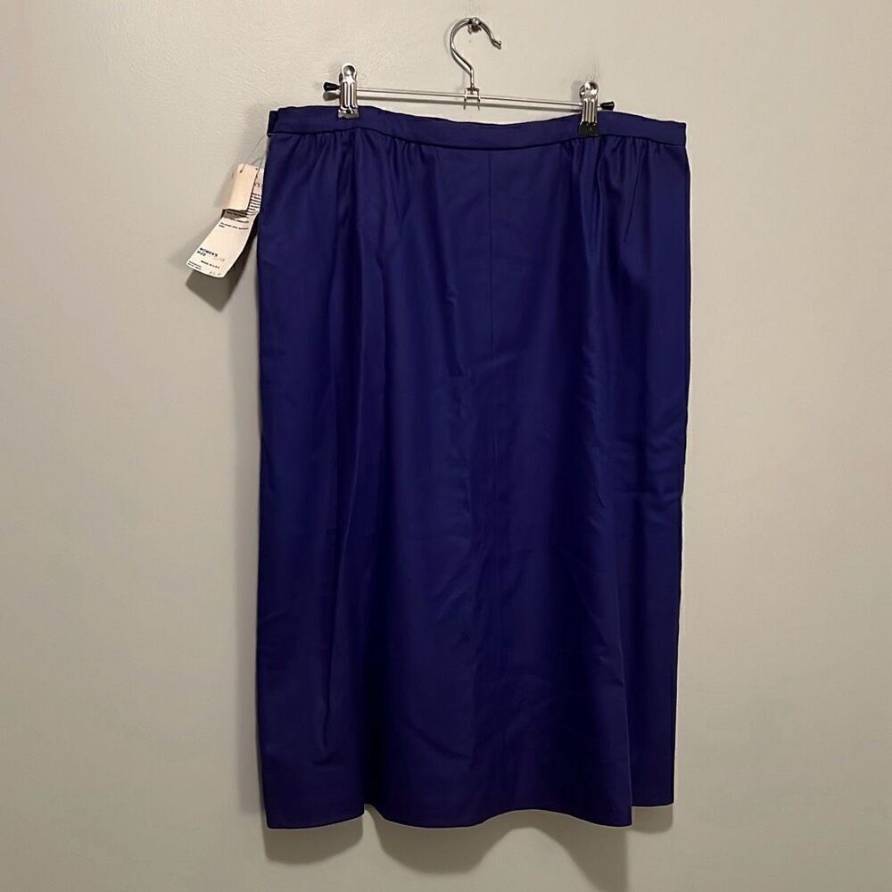 Pendleton Women's Blue Made in USA Pure Virgin Wool Midi Skirt Size 18W NWT - Picture 6 of 8